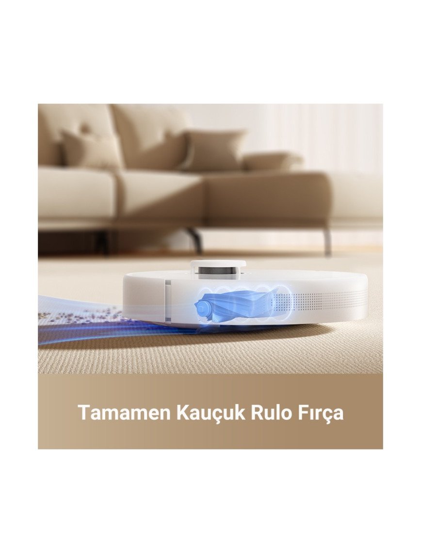 Dreame D10 Plus Gen 2 Robot Süpürge Beyaz, 6,000PA Emiş Gücü